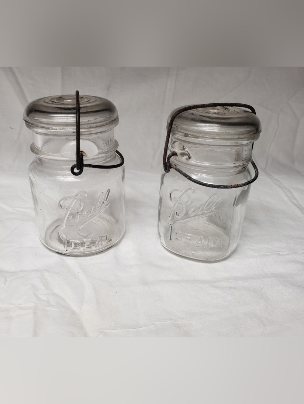 Ball Ideal Glass Canning Jars with Wire Bail Lids - Clear